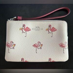 Coach Flamingo wristlet
